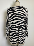 Chico's Travelers Zebra Print Top, L