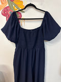 Angashion Blue 28" Inseam Jumpsuit, XL