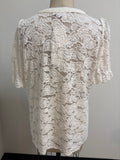 New Pretty Garden White Lace Top, L