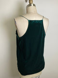 Skies Are Blue Green Velvet Top, S