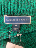 Karen Scott Green Sweater, 1X