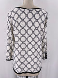Talbots White/Black Top, XL