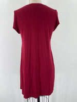 Wasabi + Mint Burgundy Rayon Stretch Dress, M
