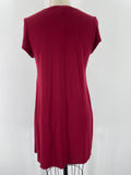 Wasabi + Mint Burgundy Rayon Stretch Dress, M