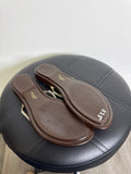 Italian Shoemakers Gold Flip Flops, 8.5