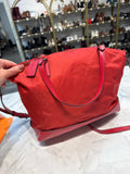Coach Red Style 57902 Nylon Crossbody Satchel, 13.75"x12"