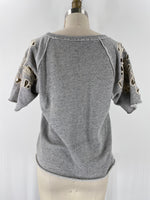 Lucky Lotus Gray Top, S