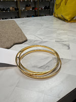 Ben Amun Gold Bangle Bracelets, Set of 3