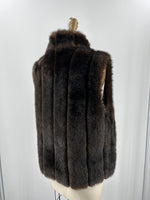 Giacca Brown Faux Fur Vest, M