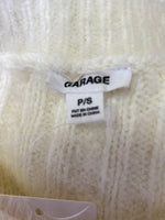 Garage White Cropped Sweater, S