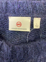 AG Adriano Goldschmied Navy/Burgundy Sweater, L
