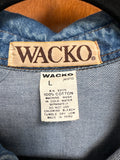 Wacko Denim Snap Front Jacket Top, L