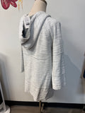 Soft Surroundings Gray Hooded Top, M Petite