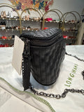 Longchamp Black Amazone Quilted Leather Belt Bag, 11"W x 2"D x 5.5"H