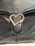 New Aimee Kestenberg Black Lovers Lane Leather Convertible Backpack, 10.5x 10x5.25"