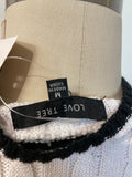 Love Tree White/Black Sweater, M