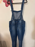 Wallflower 26" Inseam Denim Overalls, XL