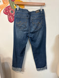 Earl Straight Cuff Pearl Accent Jeans, 10