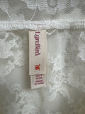 New Lyre Bird White Lace Anthropologie Top, XS