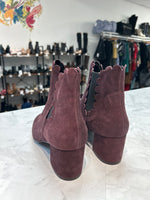 Ava & Aiden Suede Plum Ankle Boots, 38 (8)