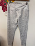 Scorpio Sol White Metallic Print 27" Inseam Leggings, M