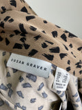 Susan Graver Brown Print Top, 1X