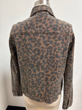 Elan Animal Print Denim Jacket, L