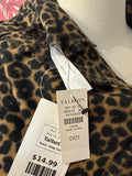 New Talbots Animal Print 100% Wool Scarf, One Size