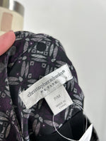 Christopher & Banks Black/Purple Jacket, M Petite