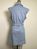 Skies Are Blue Denim Belted Dress, L