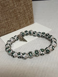 Erimish Silver/Green Stretch Bracelet