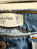 Abercrombie & Fitch Straight Mid Rise 30" Inseam Jeans, 6