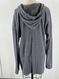 Old Navy Gray Rib Knit Hooded Top, M Tall