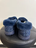 Skechers Cozy Lite Blue Sparkle Shoes, 8.5