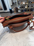 Fossil Brown Leather Claire Satchel Crossbody Bag, 14"x9"