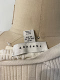 Topshop White Fitted Sweater, M