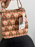 New Bungalow 360 Pig Print Crossbody Bag, 9"x9"