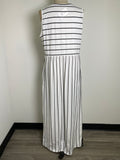 Hount White/Black Stripe Dress, XL