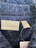 Croft & Barrow Blue Chenille Cardigan, L