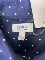 Croft & Barrow Navy Dot Jacket, L