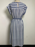 Monteau Blue Stripe Dress, XL