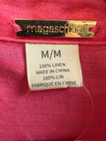 Magaschoni Pink 100% Linen Top, M