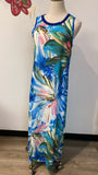 New Soft Surroundings Blue Floral Dress, XS