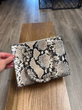 Gianni Bini Snake Print  Handbag, 9.5"x7" (no crossbody strap)