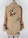 Tan Floral Kimono, L