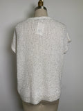 Forever 21 White Sequin Sweater, M