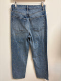 Universal Thread Heart Studded Highest Rise Vintage Straight 30" Inseam Jeans, 6