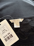 Cato Black 3/4 Sleeve Top, XL