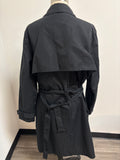 A New Day Black Trench Coat Jacket, XXL