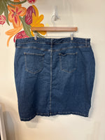 St. John's Bay Denim Button Fly Skirt, 24W